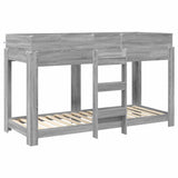 Bunk Bed for Kids Grey Sonoma 75 x 190 cm Engineered Wood 3410544