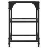 Coffee Tables with Transparent Glass Top 2 pcs 30x30x45 cm Steel 845999