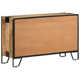 Sideboard 100x31x60 cm Solid Rough Mango Wood 285894