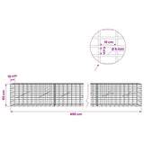 Gabion with 5 mm Wire and 5x10 cm Mesh 400x10x50 cm 3464426