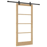 Sliding Door ORKDAL Natural and Black 93 x 202 cm 3332175