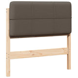 Upholstered Headboard Brown and Taupe 80 cm Solid Pine Wood 880151