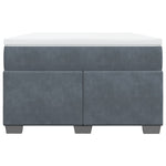 Box Spring Bed with Mattress Dark Grey 120x200 cm Velvet 3285276