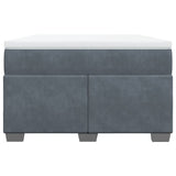 Box Spring Bed with Mattress Dark Grey 120x200 cm Velvet 3285276
