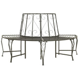 ZNTS Garden Half Round Tree Bench 160 cm Steel 313034