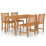Garden Dinings Set Teak Solid Teak Wood Medium Durable 3059937