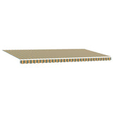 Retractable Awning Green and yellow 600 x 350 cm Fabric 3331802