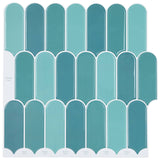 Feather Tile 50 pcs Blue 30 x 30 cm Polyurethane and PET 42046209