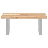 Basin Shelf Wall Mounted Steel and Solid Wood Acacia 3302762