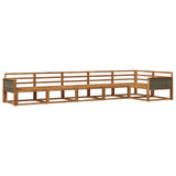 Outdoor Sofa Set 6 pcs Natural Solid Acacia Wood 3382597
