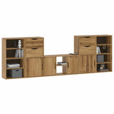 5 Piece TV Units with Storage ODDA Solid Wood Pine 3365368
