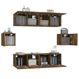 6 Piece TV Cabinet Set Smoked Oak Engineered Wood 3120266