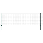 Fence with Posts Green 0.8 x 25 m Steel 3336016