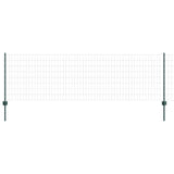 Fence with Posts Green 0.8 x 25 m Steel 3336016
