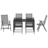 Garden Dining Set 7 pcs Anthracite Powder-coated Steel 3378814