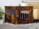 Dog Crate Furniture Smoked Oak 64.5x80x71 cm Engineered Wood 838334