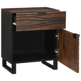 Bedside Cabinet Walnut 50 x 33 x 60 cm Solid Acacia wood 4018016