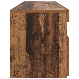 TV Cabinet with LED Lights Old Wood 90x35x40 cm Engineered Wood 856307