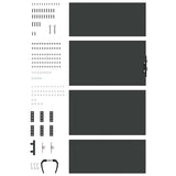 Garden Gate with Lock Black 85 x 175 cm Powder-coated steel 42015882