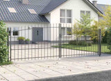 Double Gate with Lock Woerden Grey 400 x 224.5 cm Steel 42008858