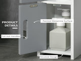 Modern Bathroom Storage Cabinet, Freestanding Tall Bathroom Cabinet with Open Shelves and 3 T3398P343560