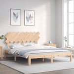 ZNTS Bed Frame without Mattress 160x200 cm Solid Wood Pine 3193736