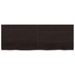Bathroom Countertop Dark Brown 140x50x cm Treated Solid Wood 3156246