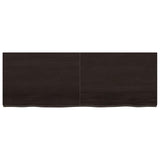 Bathroom Countertop Dark Brown 140x50x cm Treated Solid Wood 3156246