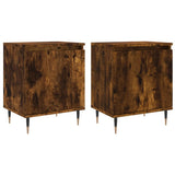 Bedside Cabinets 2 pcs Smoked Oak 40x30x50 cm Engineered Wood 826823