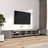 3 Piece TV Cabinet Set with LED Lights Grey Sonoma Engineered Wood 3120177
