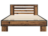 Bed Frame with Headboard Old Wood 80 x 200 cm Engineered Wood 8009103