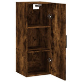 Wall Mounted Cabinet Smoked Oak 34.5x34x90 cm 828881