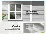 6 x 5ft Garden Shed, Plastic Shed with Floor, Window, Lockable Doors and Vents, Wood Effect Resin T3398P377571