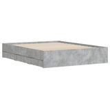 Bed Frame with Drawers without Mattress Concrete Grey 140x200 cm 3207276