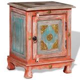 ZNTS Nightstand Solid Mango Wood Orange 243969