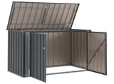 Garden Storage Box Black 151.5 x 82 x 110.5 cm Steel 42011283