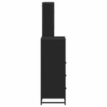 ZNTS 3 Piece Bathroom Furniture Set Black Engineered Wood 3301055