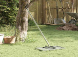 Garden Rake Manual Silver 45 x 25 x 200 cm Stainless Steel 42011359