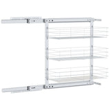 3-Tier Pull-out Kitchen Wire Basket Silver 47x25x56 cm 50969