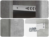 Wall-Mounted Bedside Cabinet with Drawer 2 pcs Concrete Grey 899112
