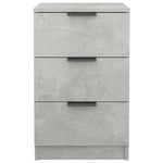 ZNTS Bedside Cabinet Concrete Grey 40x36x65 cm 811276