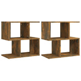 Bedside Cabinets 2 pcs Smoked Oak 50x30x51.5 cm Engineered Wood 815829