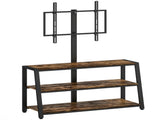Industrial-Style TV Stand, with 35&deg Swivel Bracket - Dark Brown T3398P377885