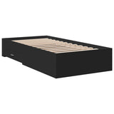 Bed Frame with Drawers without Mattress Black 100x200 cm 3280420