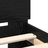 Bed Frame Black Oak 75 x 190 cm Engineered Wood 8003738