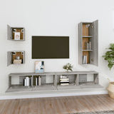 5 Piece TV Cabinet Set Grey Sonoma Engineered Wood 3114452