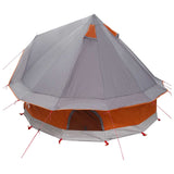 Tipi Tent Grey and Orange 250 x 250 cm Polyester and Steel 42028721