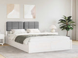 Bed Frame with Upholstered Headboard Light Grey 120 x 190 cm 3405546