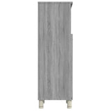 Bathroom Cabinet Grey Sonoma 30x30x95 cm Engineered Wood 815607