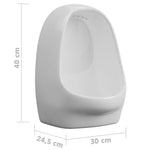 Wall Hung Urinal with Flush Valve Ceramic White 143986